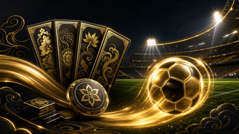 Bộ bài và bàn game bài 789Club phong cách đen vàng