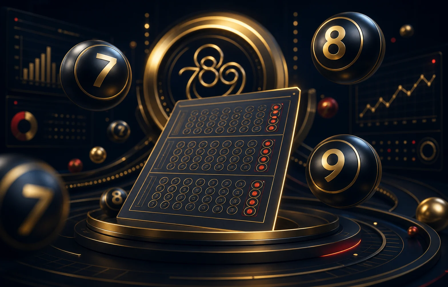 Các quả bóng số và bảng kỳ quay 789Club